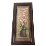T.C. Chiu Framed Orchid Floral Print 11x23