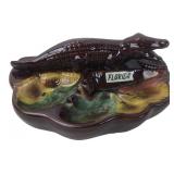 Florida Ceramic Alligator Souvenir Ashtray