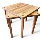 Pair of Wooden Side Tables 17h