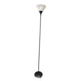 Black Metal Torchiere Floor Lamp 62" H