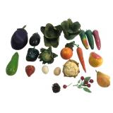 Mixed Lot of Faux Fruits and Vegetables