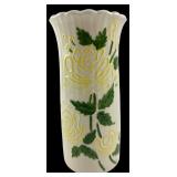 Ceramic Yellow Rose Floral Vase