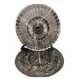 Two Clear Pressed Glass Platters 12 & 13 in.