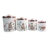 Mid-Century Ransburg 4-Piece Metal Canister Set