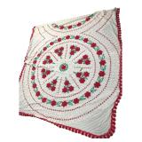 Floral Chenille Bedspread 96x82