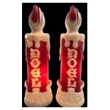 VTG Empire Plastics ï¿½Noelï¿½ Blow Mold Candles 13"h