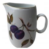 Royal Worcester Evesham Porcelain Pitcher 5.5"H