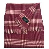 Australian Wool Plaid Fringed Scarf
