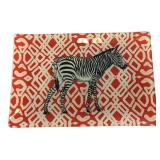 Rectangular Glass Zebra Trinket Tray