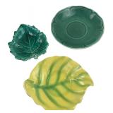 Wedgwood & Assorted Ceramic Leaf Dishes