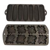 Lodge Maple Leaf & Cast Iron Corn Stick Pans