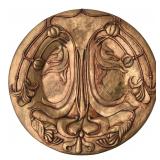 Art Nouveau Style Gilt Decorative Plaque 17" Dia