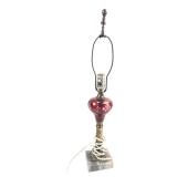 Ruby Cut-to-Clear Glass Table Lamp 22H