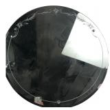 Louis Bierfeld American Beauty Etched Mirror 24"