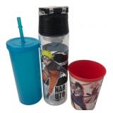 Naruto Drinkware Lot & Blue Tumbler