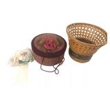 Jenny Ann Ltd Pin, Fabric Box & Woven Basket