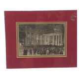 Matted White House Night Scene Print 8x10
