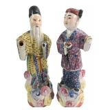 Pair of Chinese Porcelain Immortal Figures