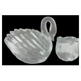 Gloria Vanderbilt 24% Crystal Swan & Votive...