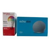 Amazon Echo Dot 4th Gen & Sengled LED Bulb