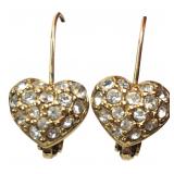 Swarovski Crystal Heart Earrings