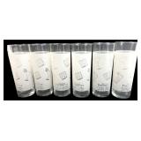 Brandy Presidente Frosted Highball Glasses Set 6