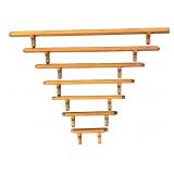 Set of 7 Graduated Wooden Wall Shelves