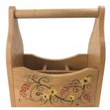 A.K. Sinclair Hand-Painted Wooden Tote Caddy