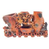 Chinese Carved Soapstone Brush Pot