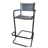 Modernist Black Metal Sling Bar Stool