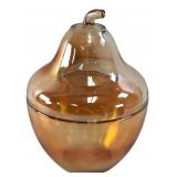 VTG Jeannette Glass Marigold Carnival Pear Dish