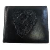 Jibaoleiou Black Embossed Lion Wallet 5x4"