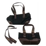 Simply G Black & Brown Tote Bags Set