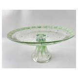 Art Glass Polka Dot Pedestal Cake Stand