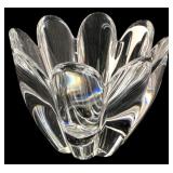 Orrefors Clear Art Glass Petal Bowl