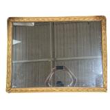 Gold Painted Wheat Motif Wall Mirror