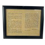 Framed Gettysburg Address Replica 16x13