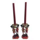 Pr. Nutcracker Toy Soldier Candle Holders