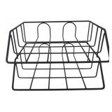 Black Aluminum Wire Beverage Dispenser Rack