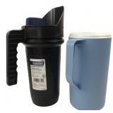 Chapin 8740A Shaker/Spreader & Blue Pitcher