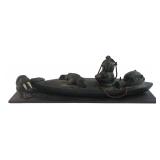 Wolf Original Inuit Style Kayak Sculpture