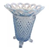 VTG Imperial Glass Katy Blue Lace Vase
