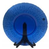 Spanish Recycled Blue Glass Charger Plate 14 in