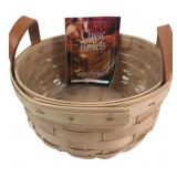 Longaberger Handwoven Basket Leather Handles 2000
