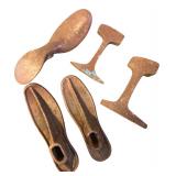 5pc Cast Iron Cobbler Shoe Lasts & Anvils