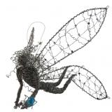 Handcrafted Wire Fairy Sculpture with Beads