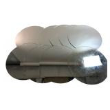 Set of 9 Round Glass Mirrors 12 in