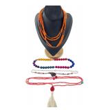 Assorted Beaded & Charm Necklaces Lot of 4