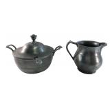 Wilton Armetale Sugar Bowl & Creamer Set