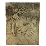 Classical Figural Relief Plaque 18x14